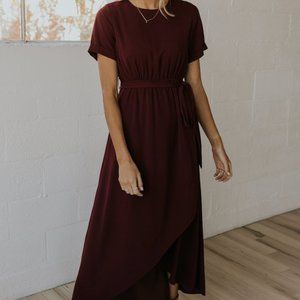 Roolee Taylor Jane Wrap Maxi in Maroon Medium
